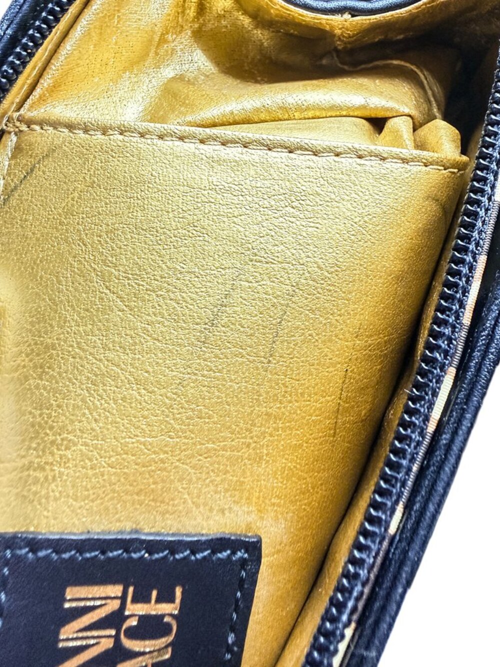 Gianni Versace Sunburst Leather and Canvas Tote Bag with Strap - Picture 8 of 16